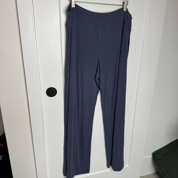 Athleta Well Rested Rib Sleep Wide Leg Pant Lounge Stretch Cozy Violet Size 1X - Picture 4 of 5